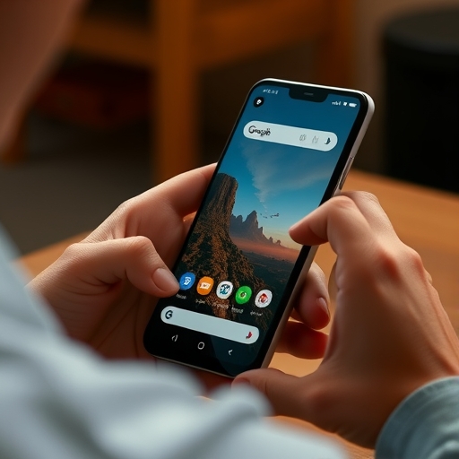 一位女子正在使用 Google Pixel 10 進行無線充電