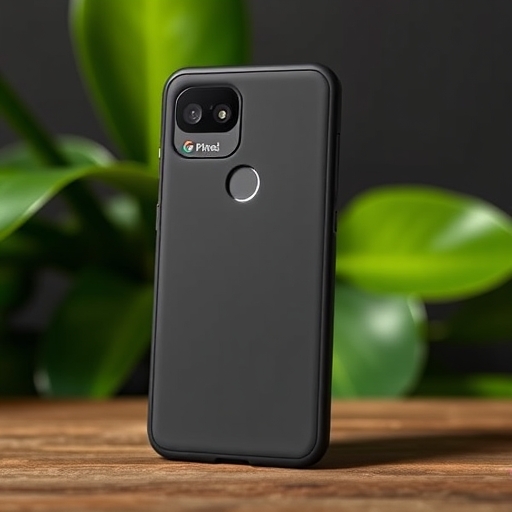 一個裝有保護套的 Google Pixel 裝置