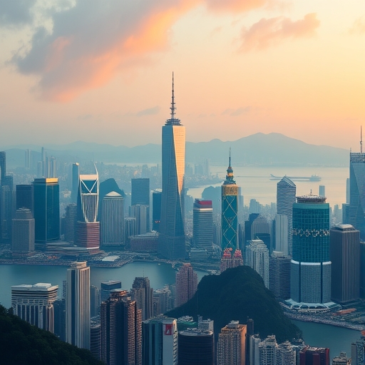 香港天際線與數位資產