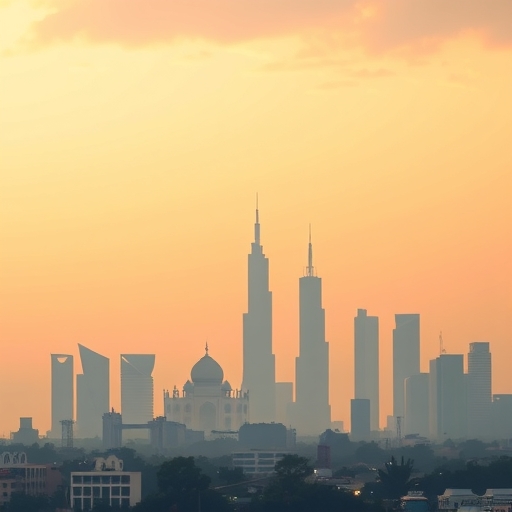 印度天際線與科技巨頭標誌