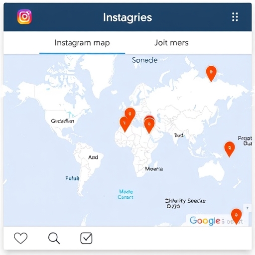 Instagram地圖界面展示位置和訊息