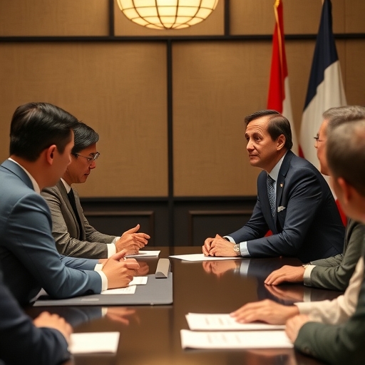 日本官員正在與美國代表會面