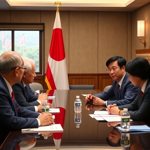 日本官員正在與美國代表會面