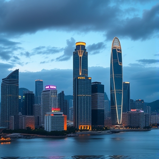 高雄擁有金融大樓的天際線