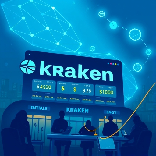 Kraken加密貨幣交易所的交易畫面