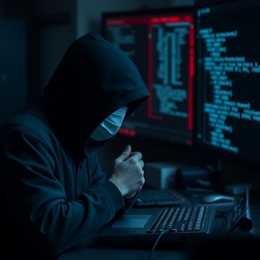 北韓駭客在黑暗室內