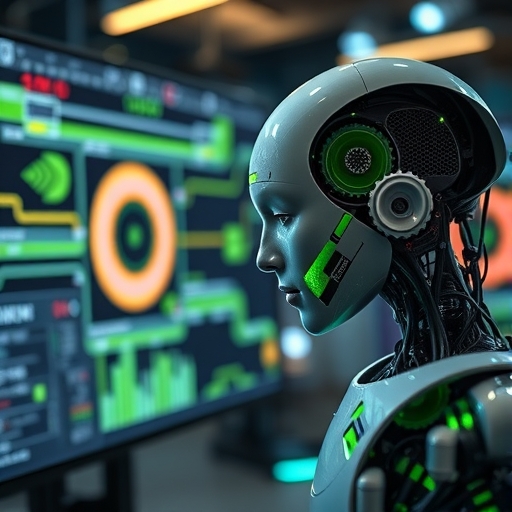 輝達AI技術運作中的示意圖