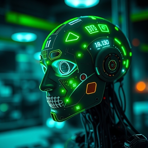 輝達AI技術運作中的示意圖