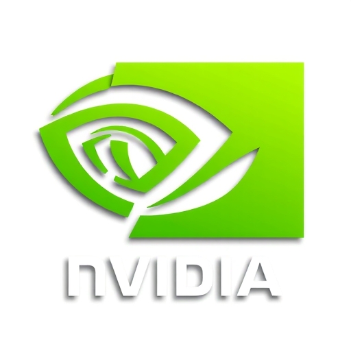 Nvidia標誌與AI元素融合