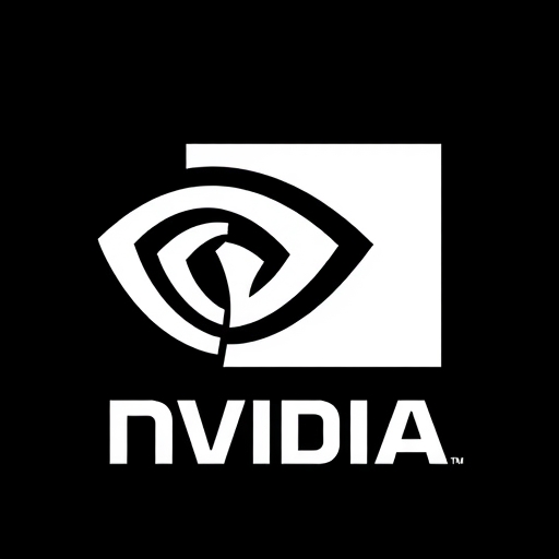 Nvidia標誌與AI元素融合