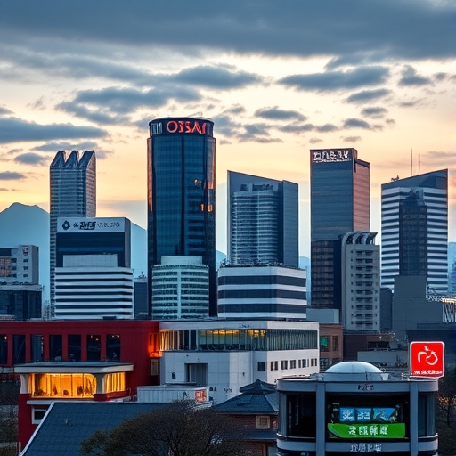 大阪市天際線與現代建築