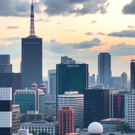 大阪市天際線與現代建築