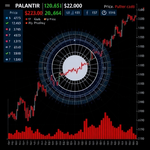 帕蘭泰爾股價下跌的視覺圖表