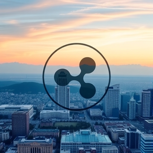 Ripple logo against a skyline