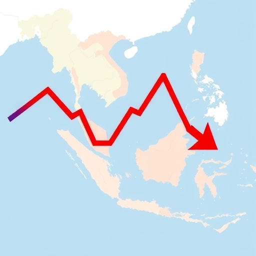 東南亞股市交易下降圖