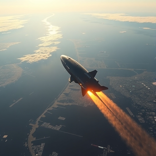 SpaceX 星艦正在發射到太空