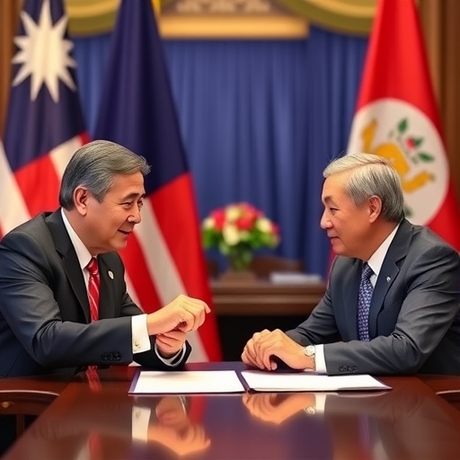 台美貿易談判的會議室場景