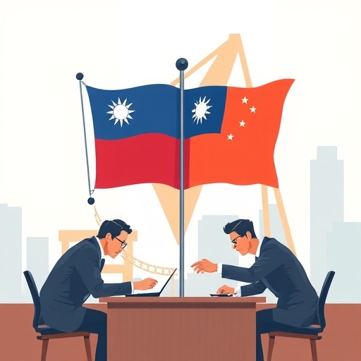 台灣與美國進行貿易談判的會議場景