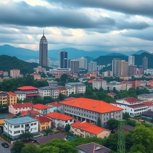 台灣城市街道與住宅建築