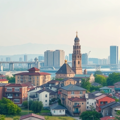 多棟住宅的台灣城市景觀