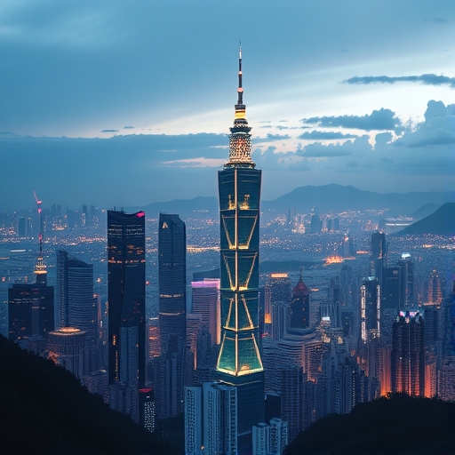 台灣天際線融合AI元素