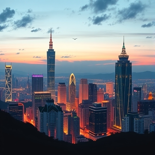 融合AI元素的台灣天際線第二景