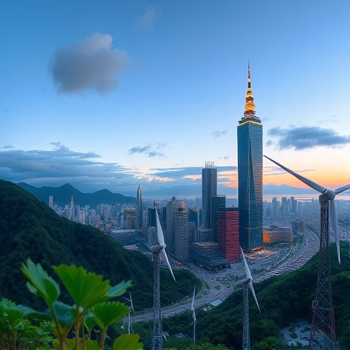 台灣天際線展示多元的綠色能源應用