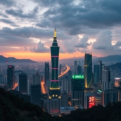 台灣天際線展現綠色能源的應用