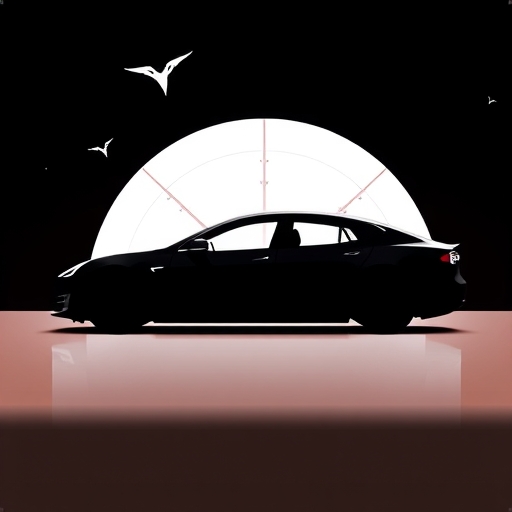 一輛特斯拉汽車的輪廓