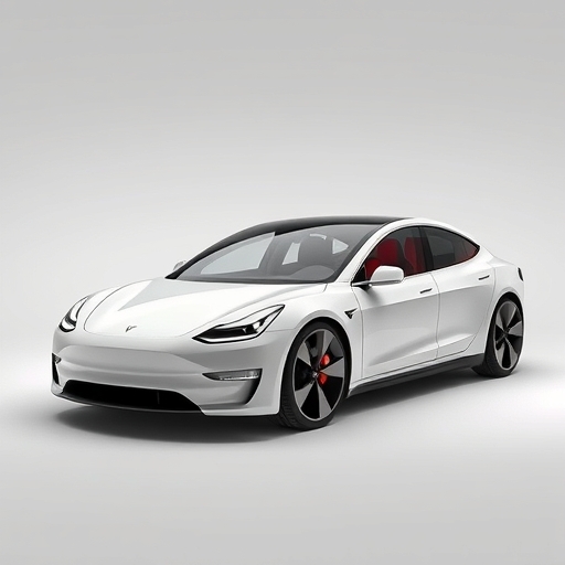 一輛特斯拉電動車的設計概念