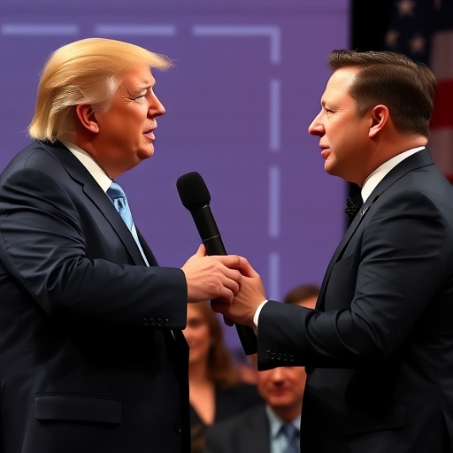 川普與馬斯克在激烈辩论中