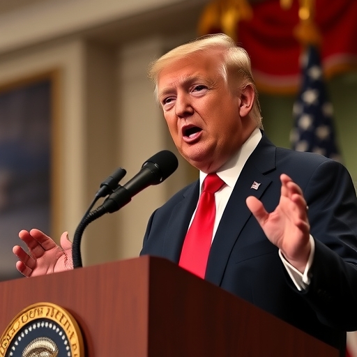 特朗普正在發表關於關稅的演講