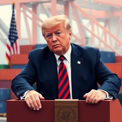 美國總統川普正在施加進口關稅