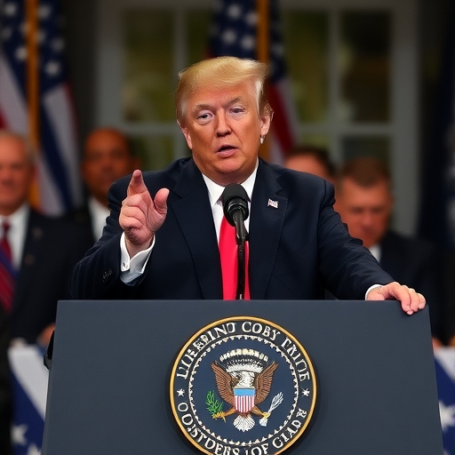 川普在公開場合發表重要聲明