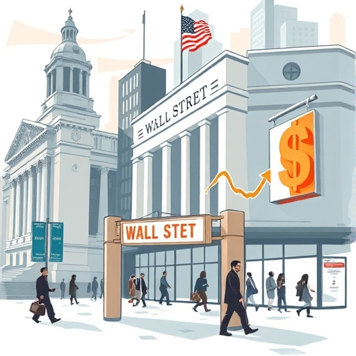 華爾街金融趨勢插圖