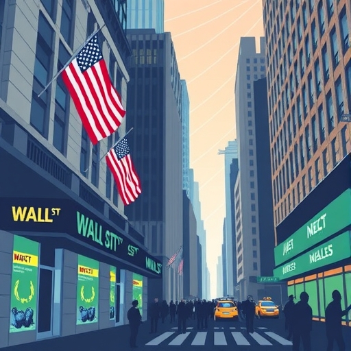 華爾街金融趨勢插圖