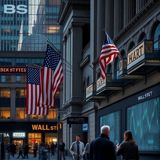 一位男子正在街頭交易股票