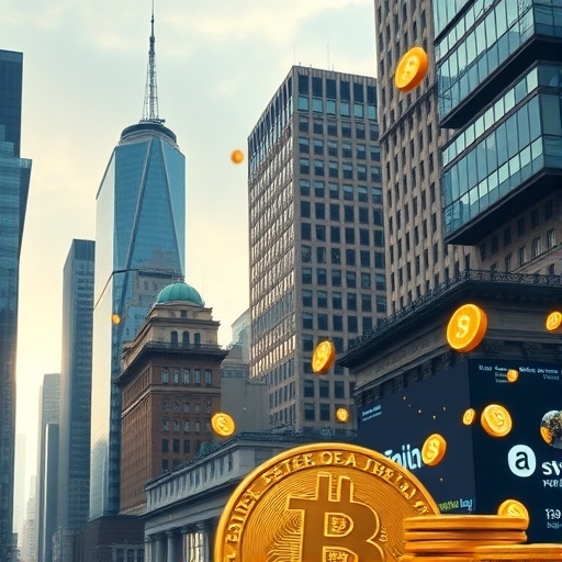 華爾街天際線與數位代幣