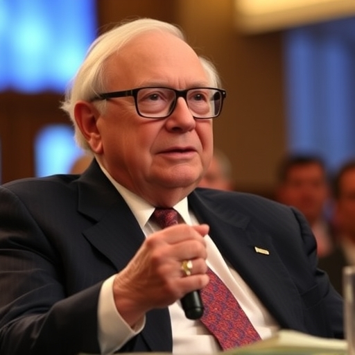 股神沃倫·巴菲特在財經會議上講話