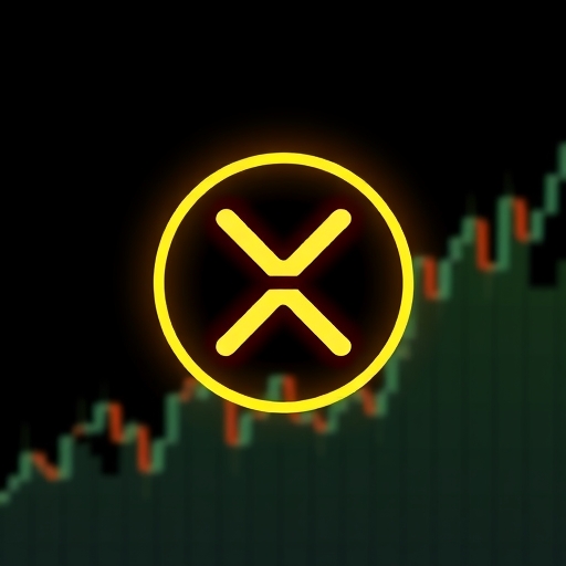 XRP標誌在看漲圖表上