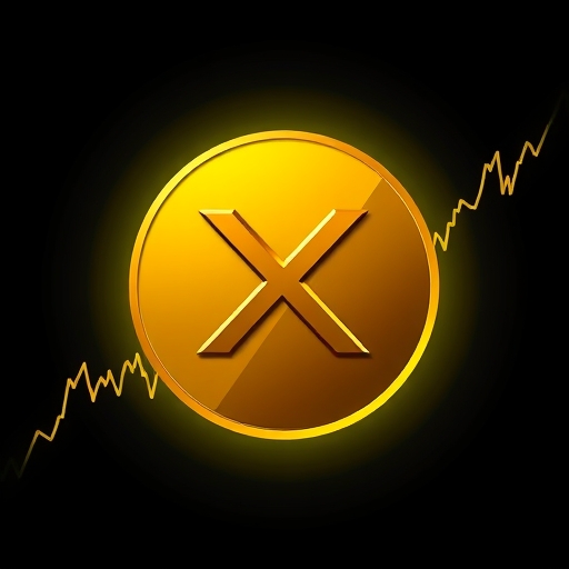 XRP 標誌與看漲圖表