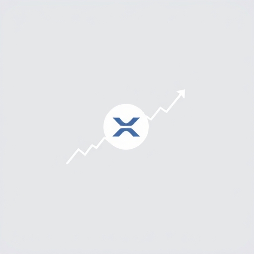 XRP 標誌與看漲圖表