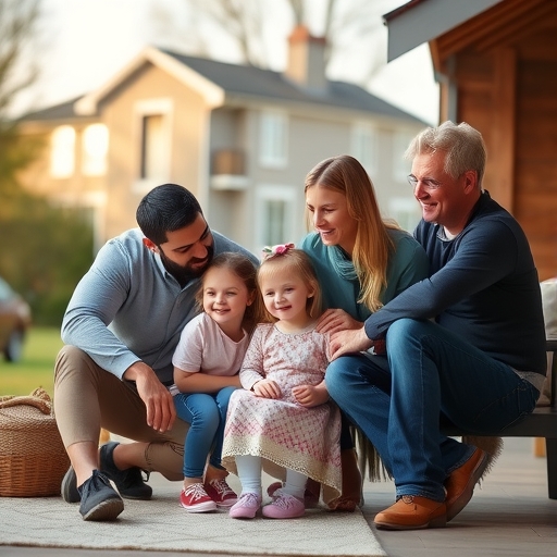一家人在尋找新家的畫面
