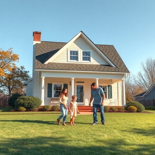 一家人在辦理房貸申請