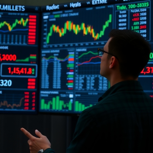 一位正在分析財務數據的人