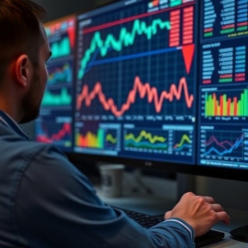 一位正在分析財務數據的人