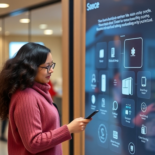 一位智慧助理正在引導