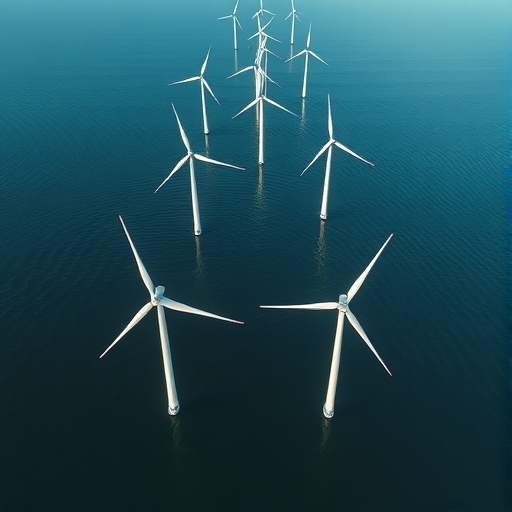 離岸風電的空中視圖