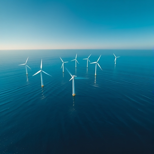 離岸風電的空中視圖