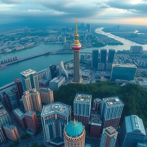 台北市的鳥瞰圖